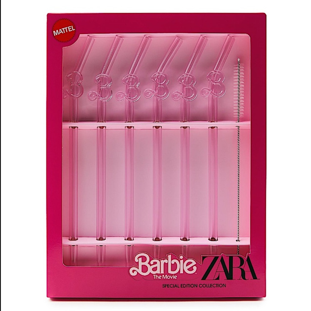 Zara x Barbie Glass “B” Straws